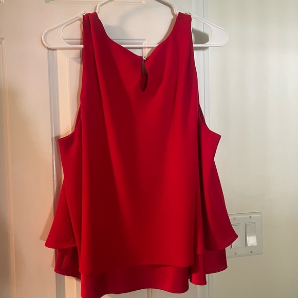 Elle Red Sleeveless Blouse - Picture 2 of 4